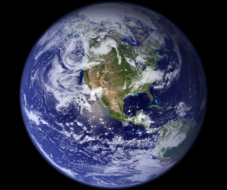 Image of the Earth from space.